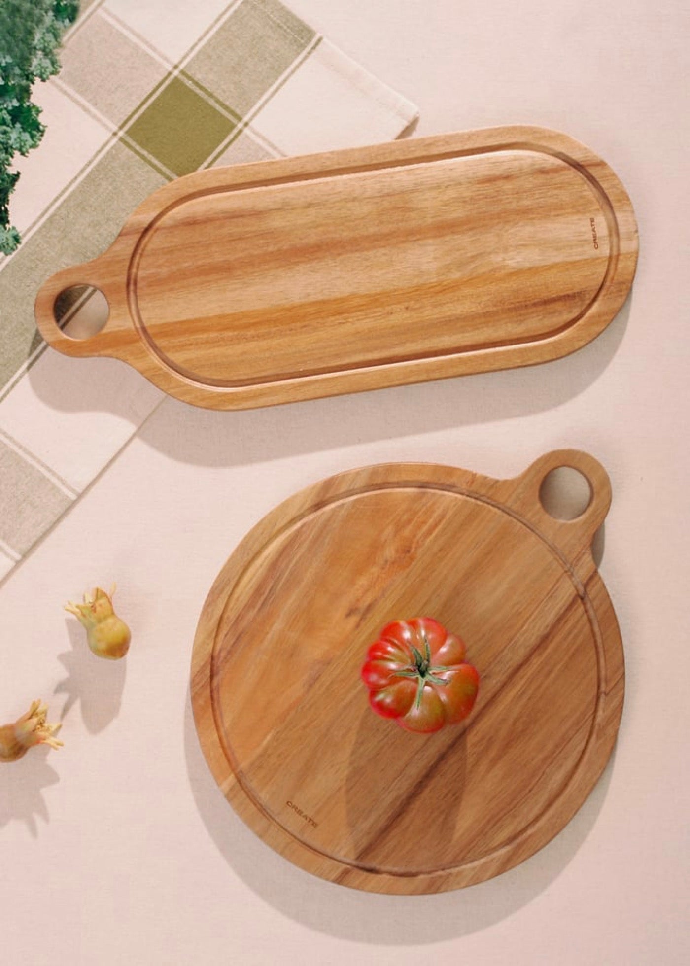 Kitchenware Essentials - Pack 2 Planches À Découper En Bois D'Acacia