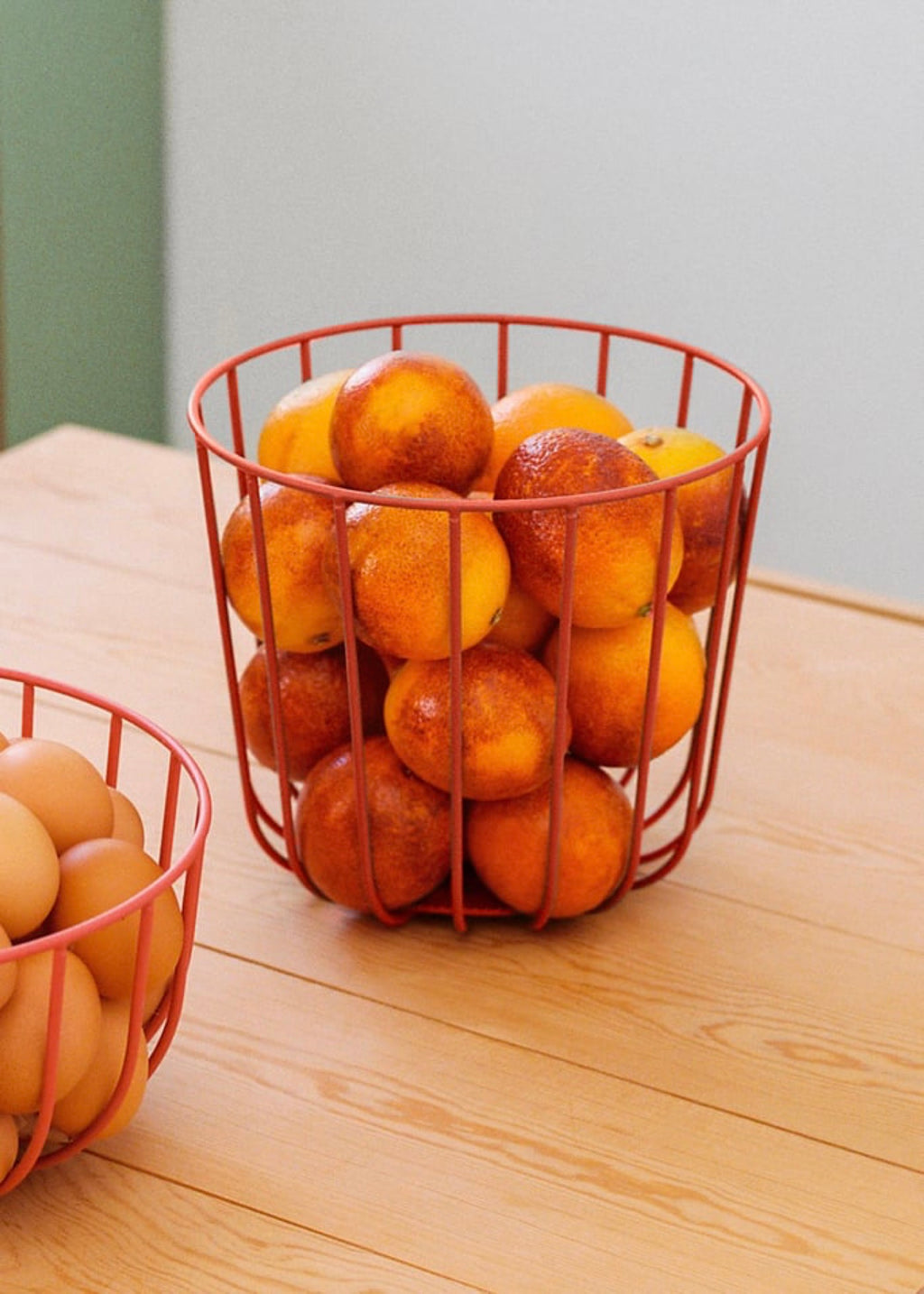 Kitchenware Studio - Wire Baskets with Non-Slip Base - Terracotta# Pack of 2 Baskets