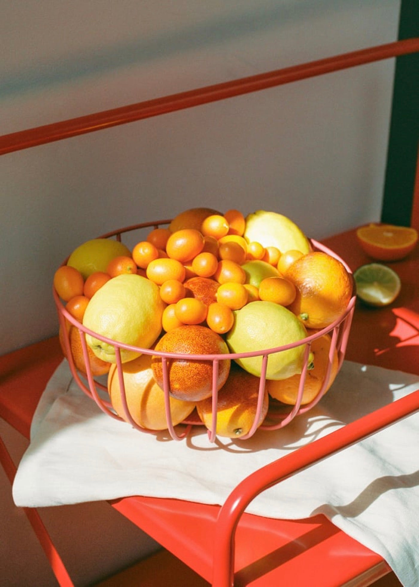 Kitchenware Studio - Wire Baskets with Non-Slip Base - Terracotta# Pack of 2 Baskets