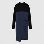 Vestido - Azul Petróleo y Negro - Mujer