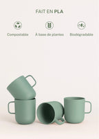 Kitchenware Outdoor Eco - Service De 4 Tasses Pour Extérieur - Vert Sauge