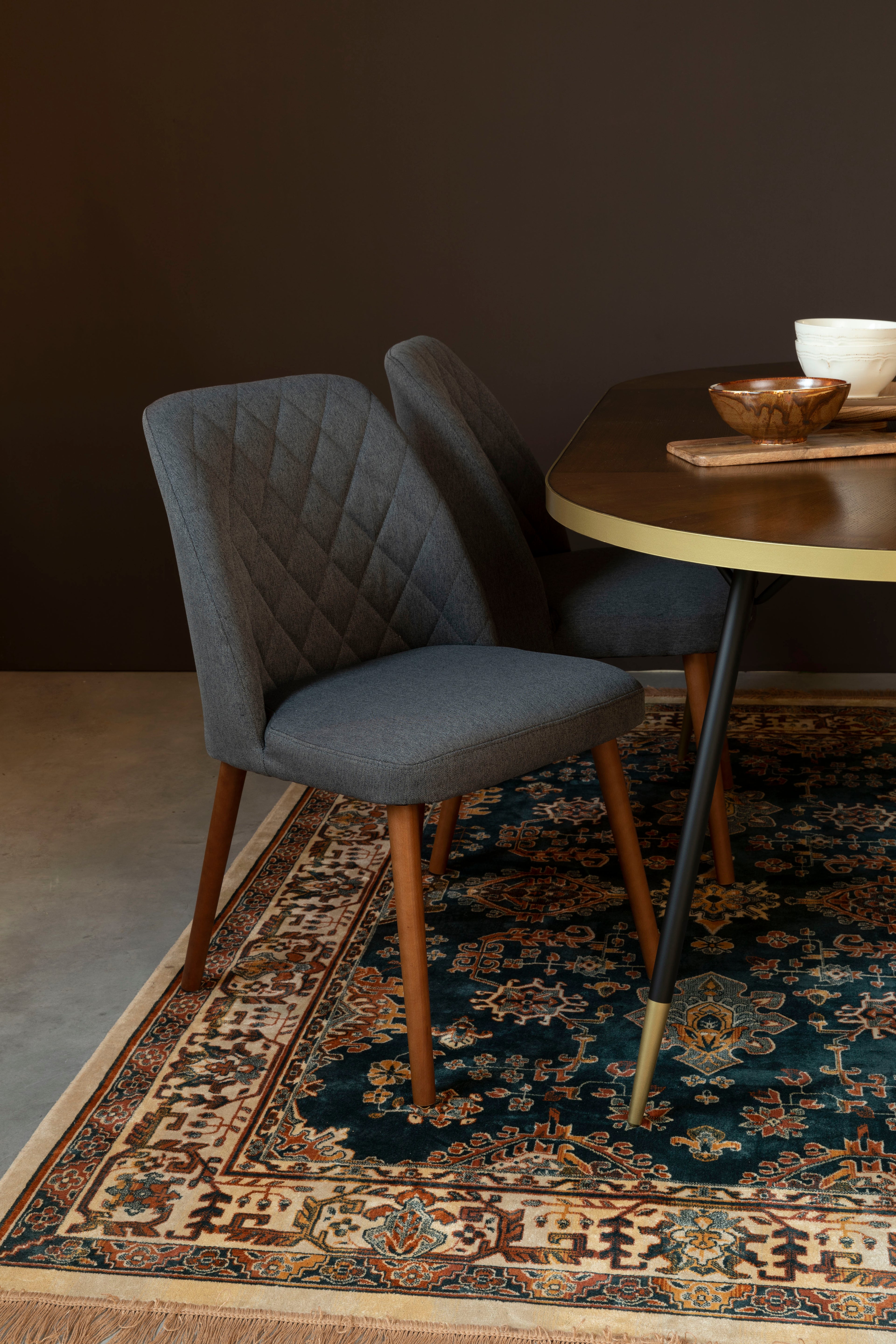 Conway - Dining Chair - Fabric - Dark Gray
