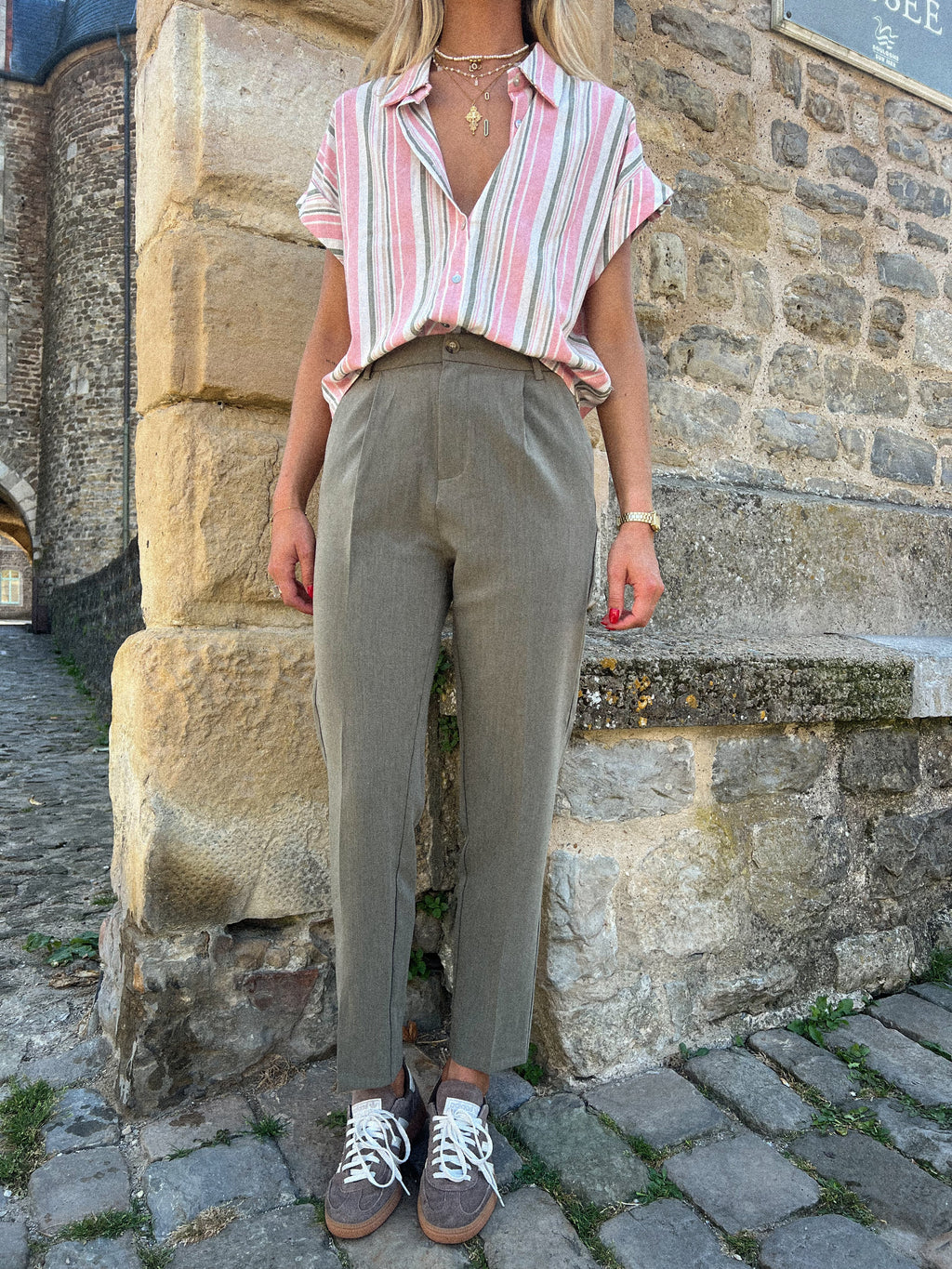 Pantalon Tailleur Sollis - Kaki