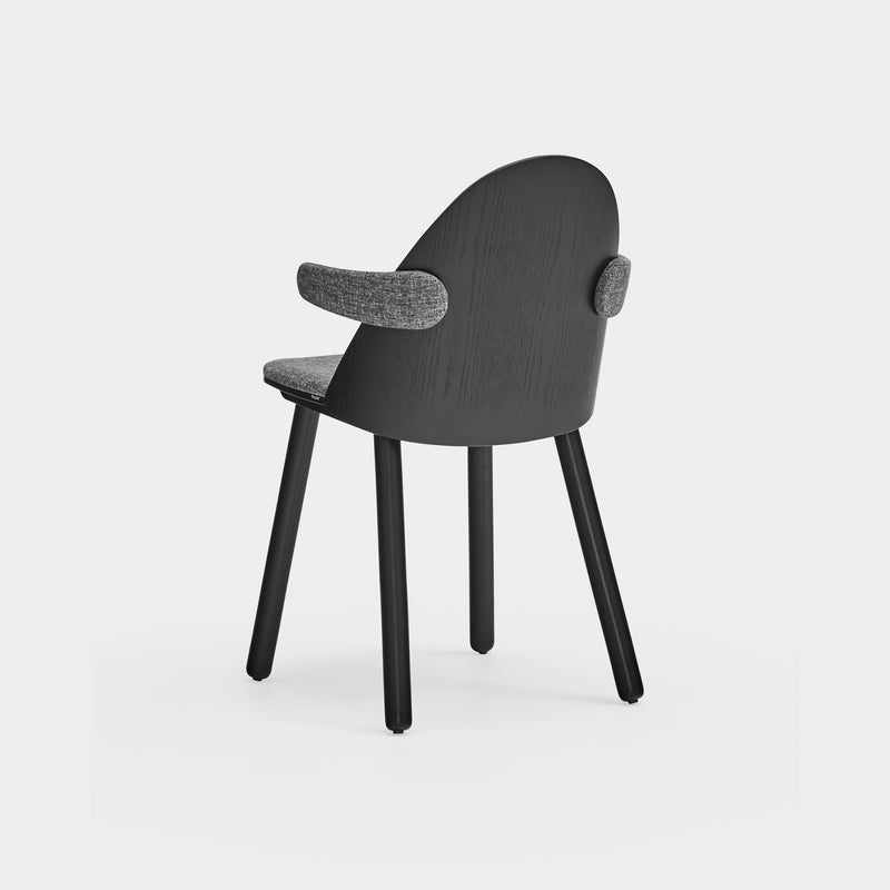 Uma - Chaise Avec Accoudoirs (Pack 2) - Noir