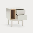 Corvo - Table De Chevet - Crème & Chêne