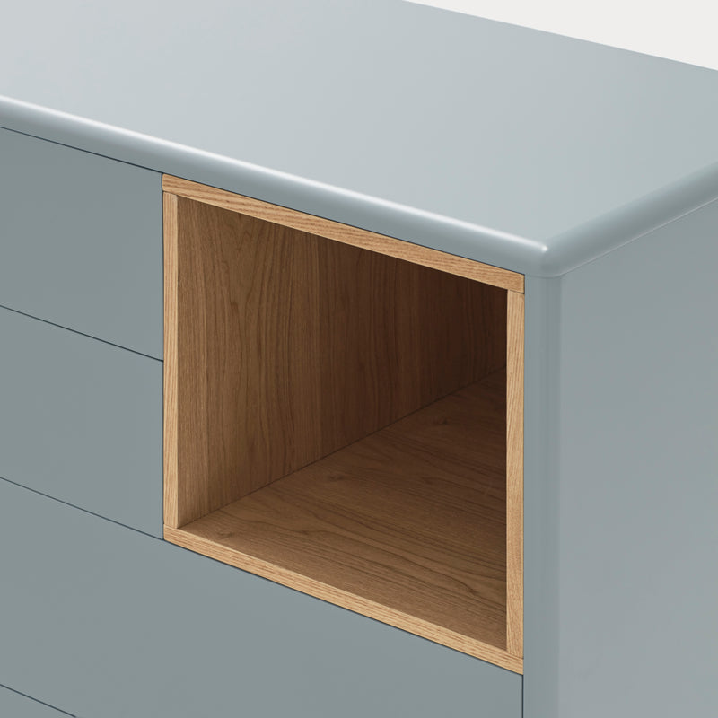 Corvo - Commode - Gris Perle & Chêne