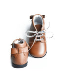 Chaussures Bottillons Souples Azylis Noeud Arrière - Cuir Camel - Fille