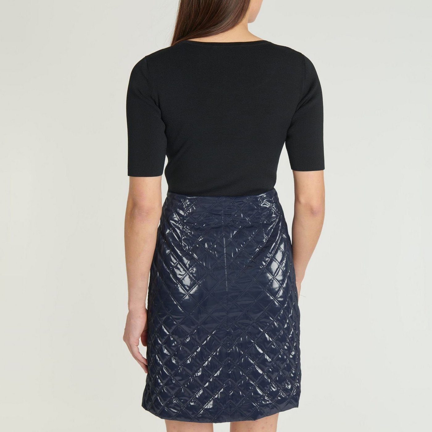 Dress - Navy Blue and Black - Women