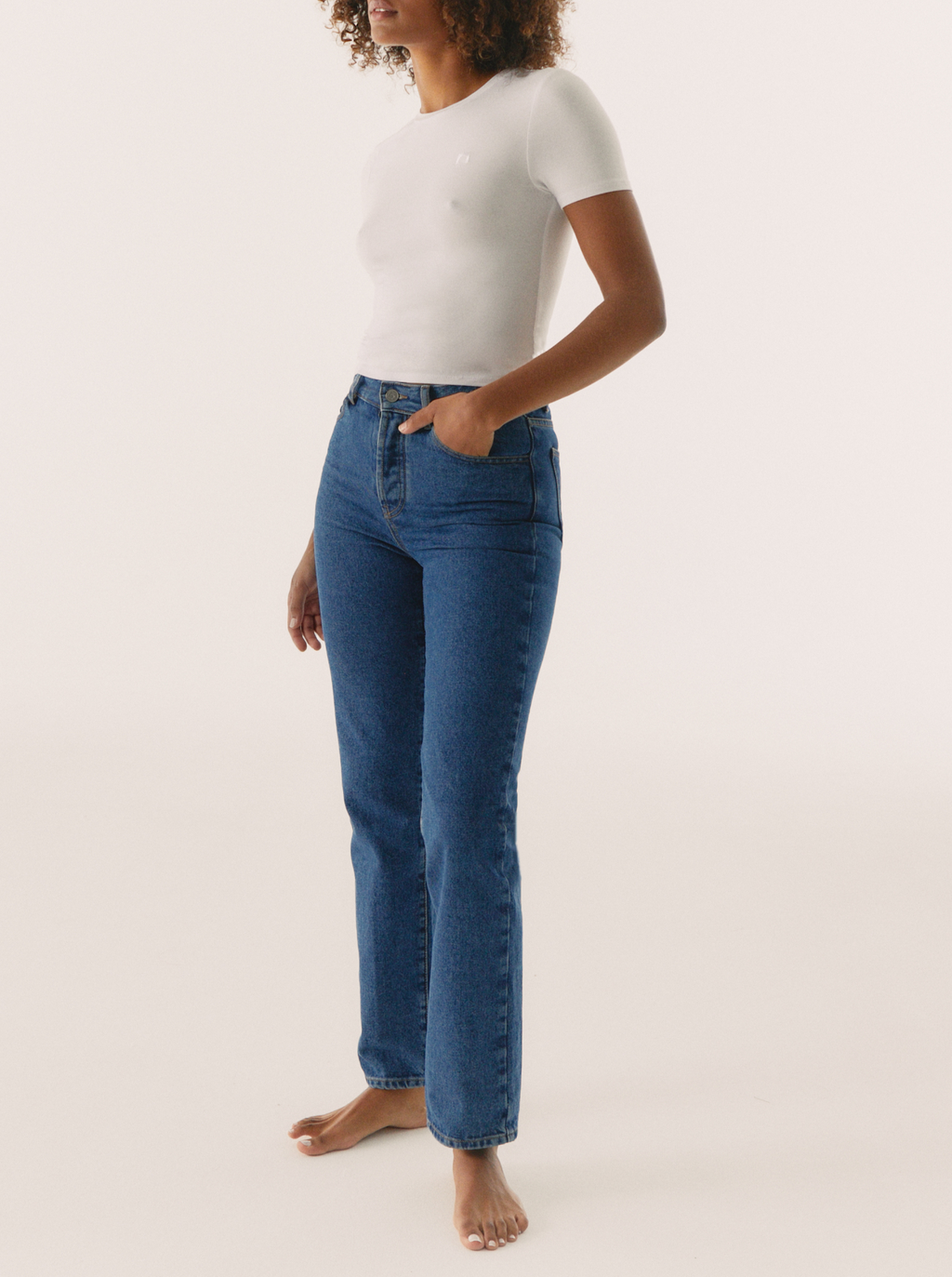 Straight Jean - Mid Blue