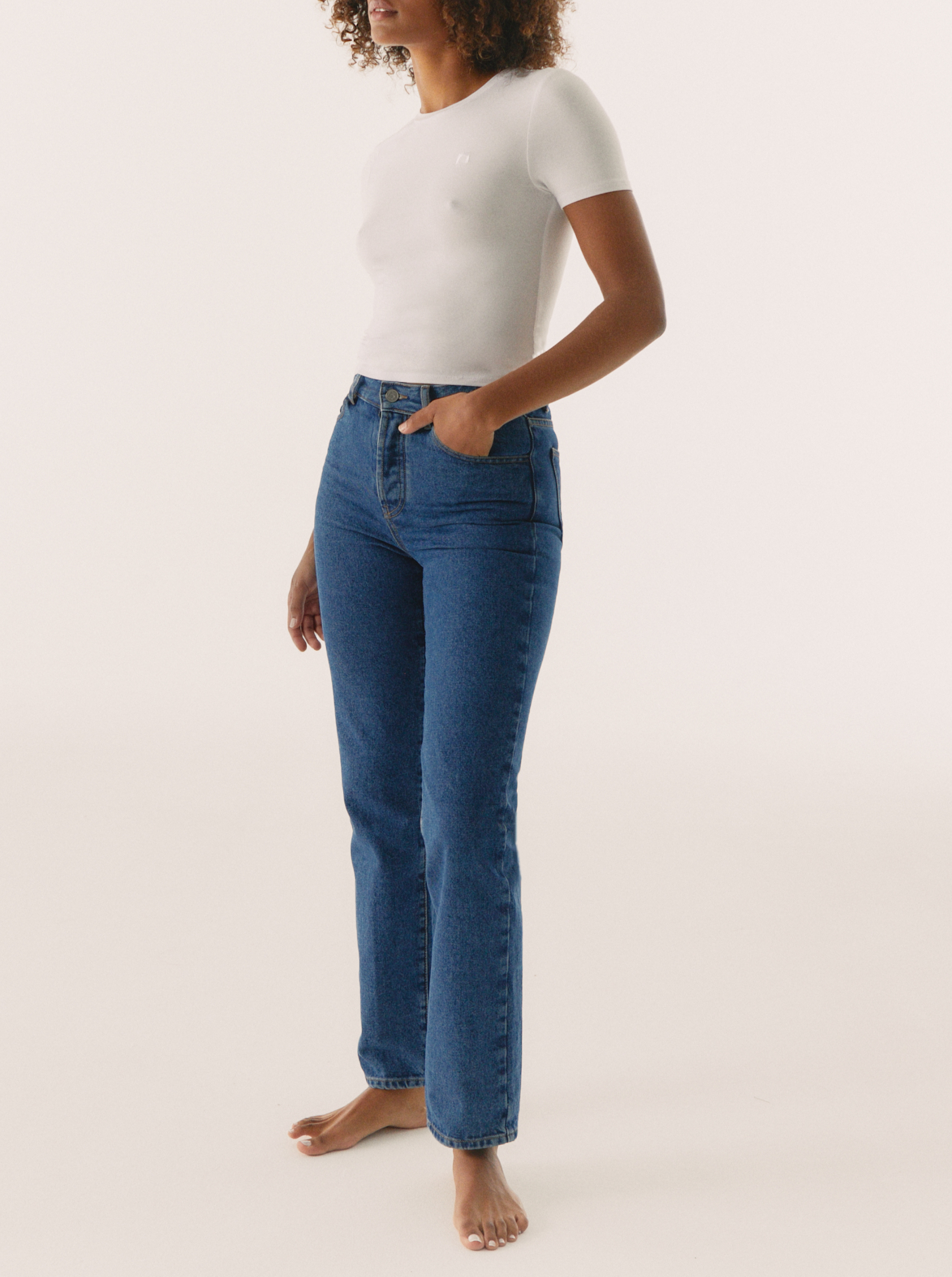 Straight Jean - Mid Blue