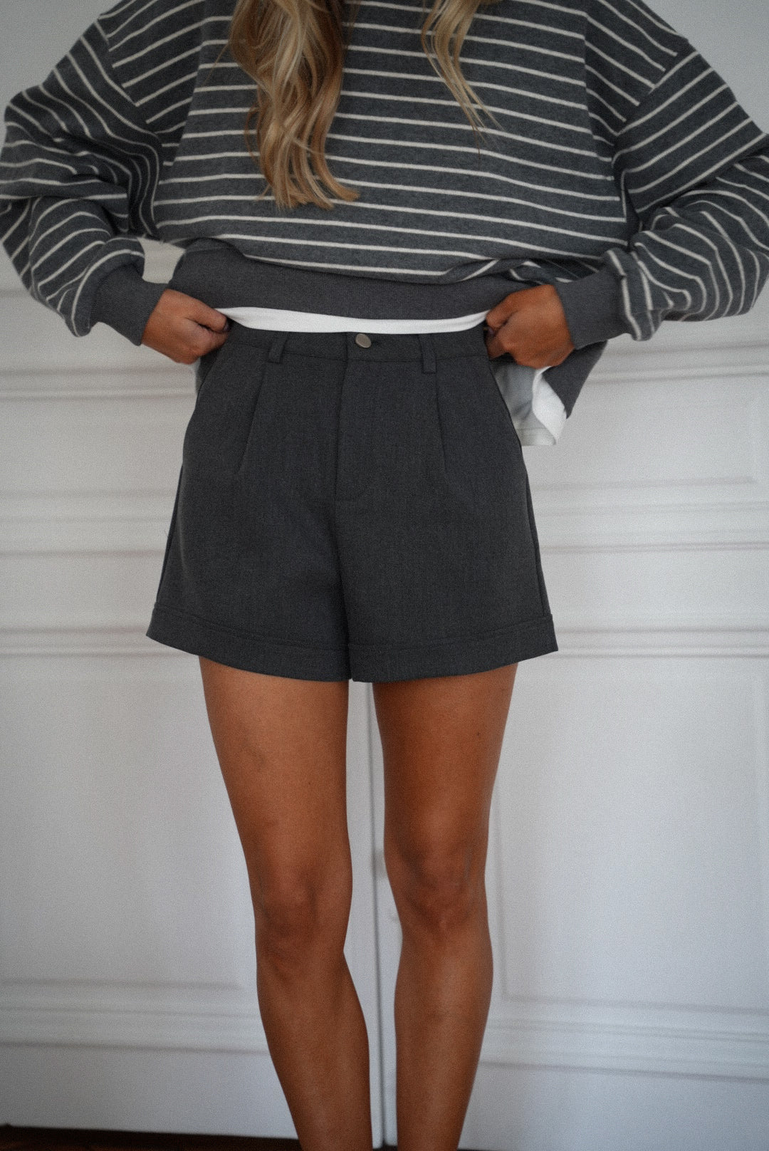 Short Taille Haute Dona - Gris