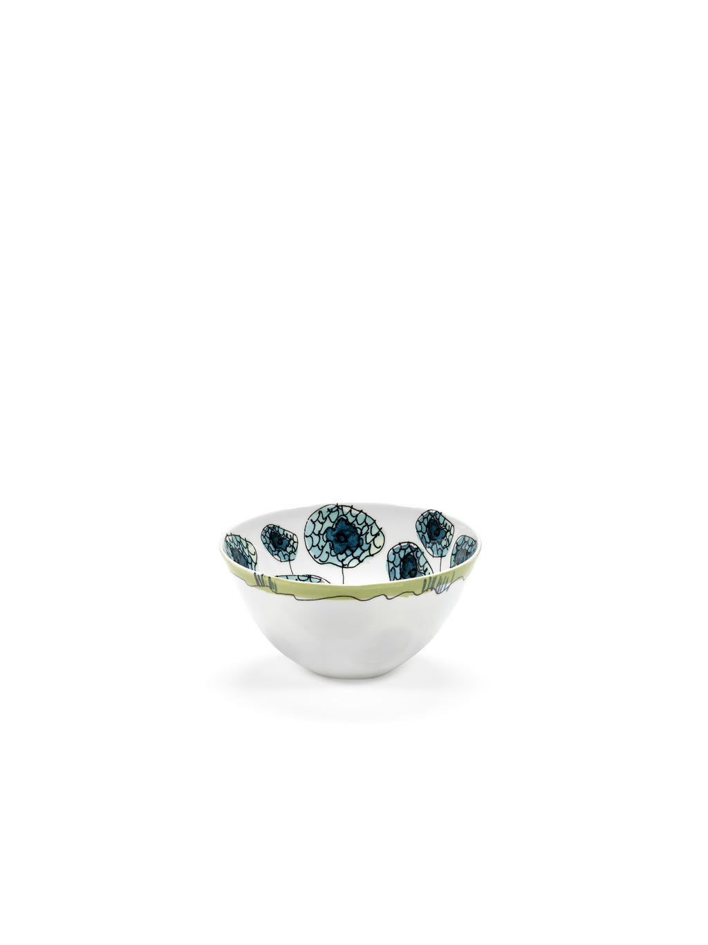 Midnight Flowers - Lot De 2 Bols - M - Porcelaine Bone China - Anemone Vaniglia