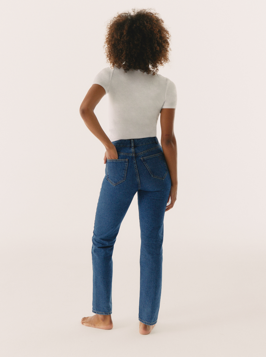 Straight Jean - Mid Blue