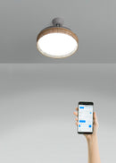 Wind Clear Rattan M - Silent Ceiling Fan with Retractable Blades and LED Lighting - With Wifi - Knot