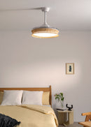 Wind Clear Rattan M - Silent Ceiling Fan with Retractable Blades and LED Lighting - Knot