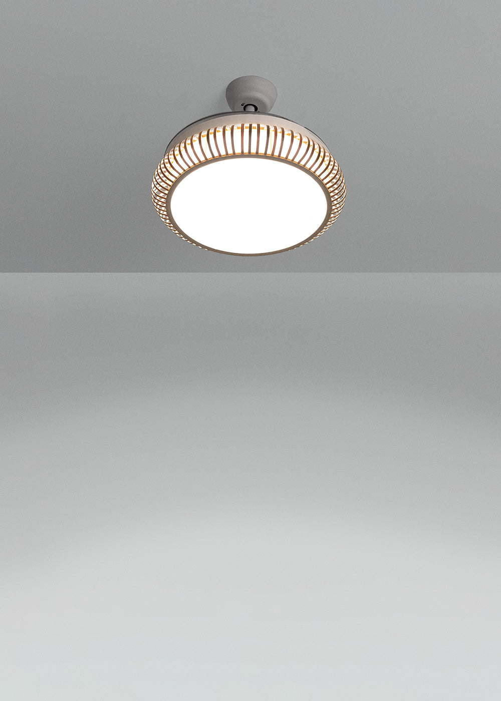 Wind Clear Rattan M - Ventilador De Techo Silencioso Aspas Retráctiles Con Iluminación LED - Ovalado