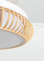 Wind Clear Rattan M - Ventilador De Techo Silencioso Aspas Retráctiles Con Iluminación LED - Con Wifi - Ovalado