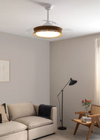 Wind Clear Rattan M - Ventilador De Techo Silencioso Aspas Retráctiles Con Iluminación LED - Con Wifi - Trenzado