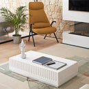 Doric - Table Basse - Blanc & Crème