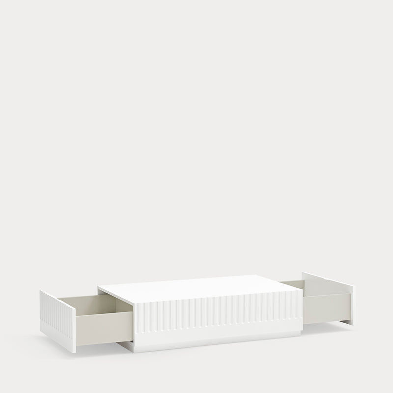 Doric - Table Basse - Blanc & Crème