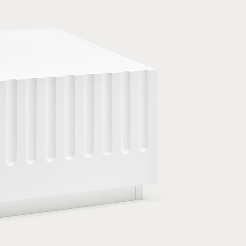 Doric - Table Basse - Blanc & Crème