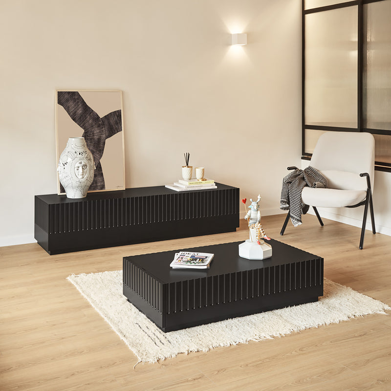 Doric - Table Basse - Noir & Gris Anthracite