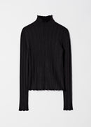 Es Rue Turtleneck Top - Black - Women