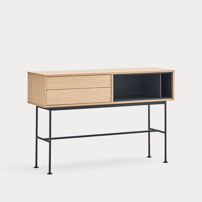 Yoko - Console - Gris Anthracite & Chêne