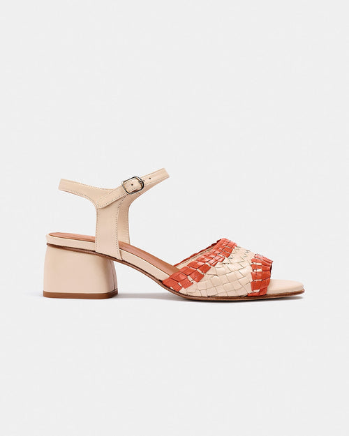Sandales Mani Ecru-Red