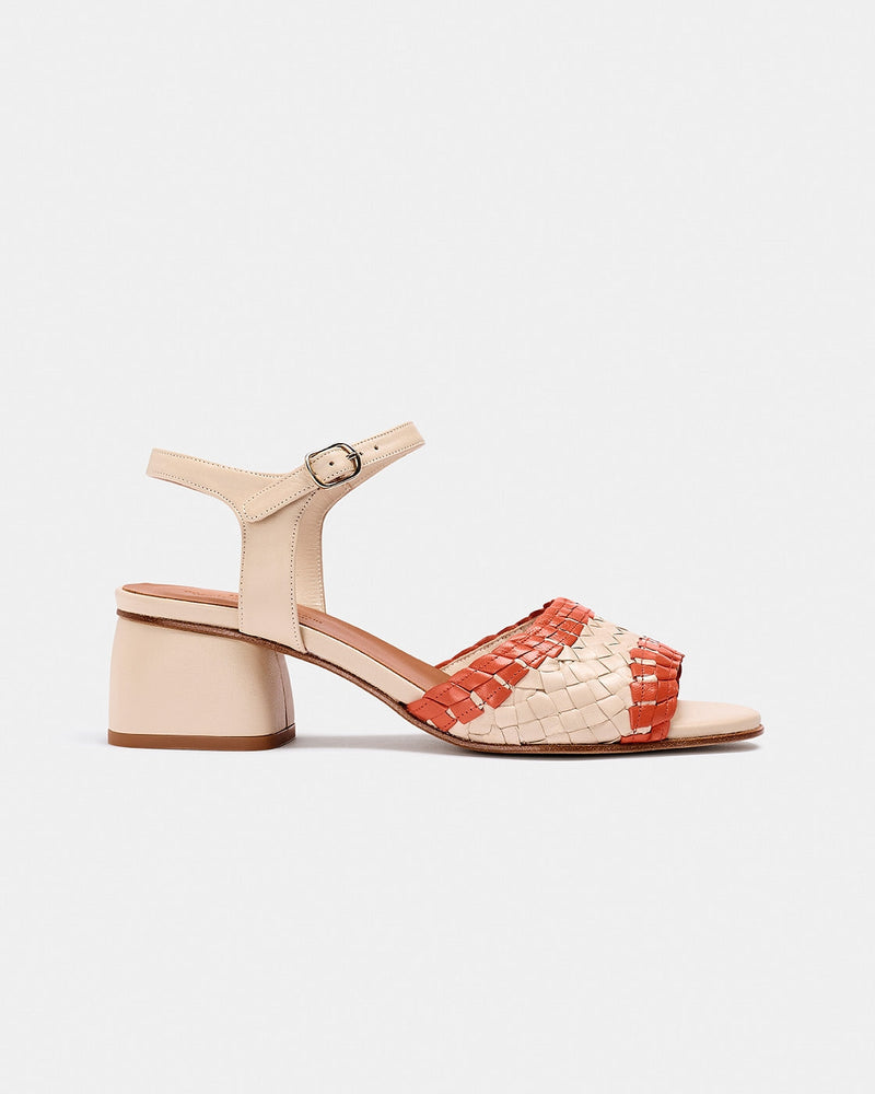 Sandales Mani Ecru-Red