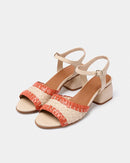 Sandales Mani Ecru-Red