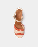Sandales Mani Ecru-Red