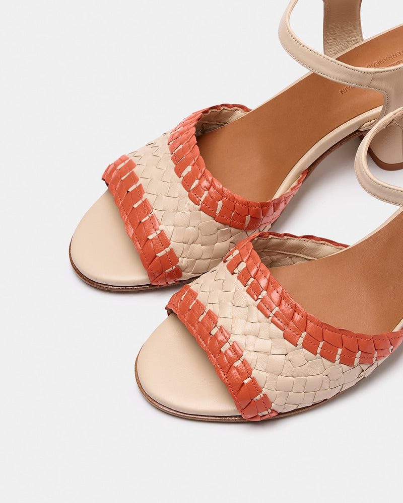 Sandales Mani Ecru-Red