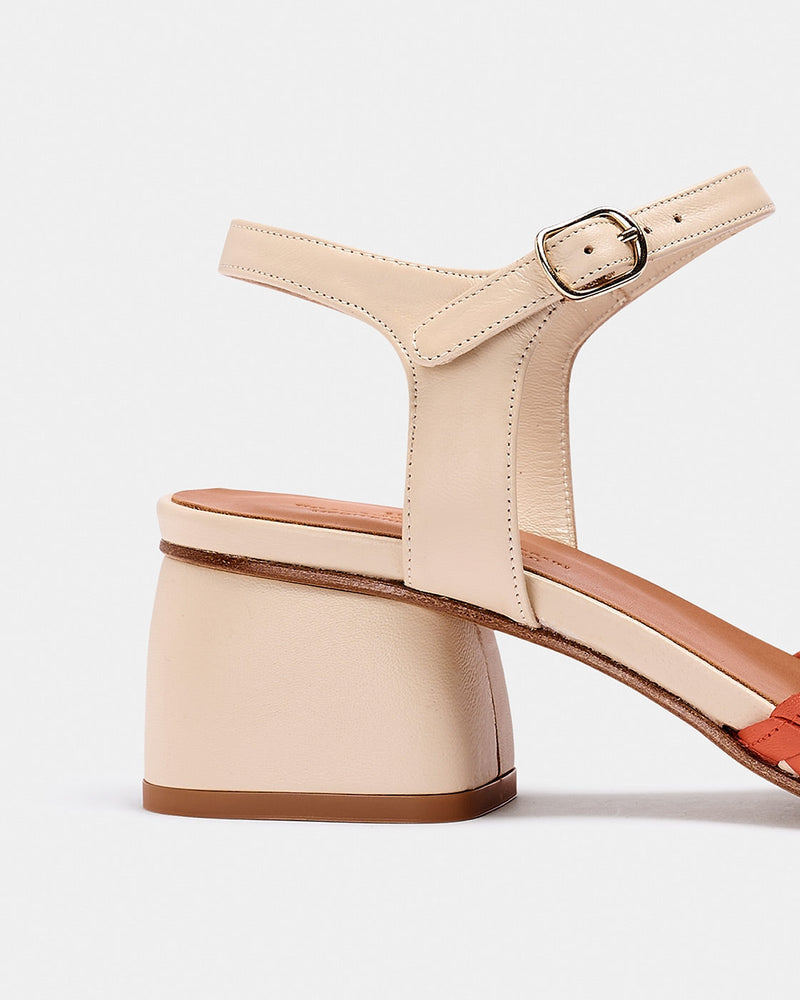 Sandales Mani Ecru-Red