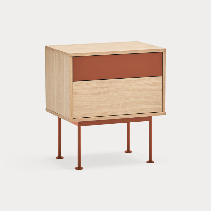 Yoko - Table De Chevet - Carrelage & Chêne