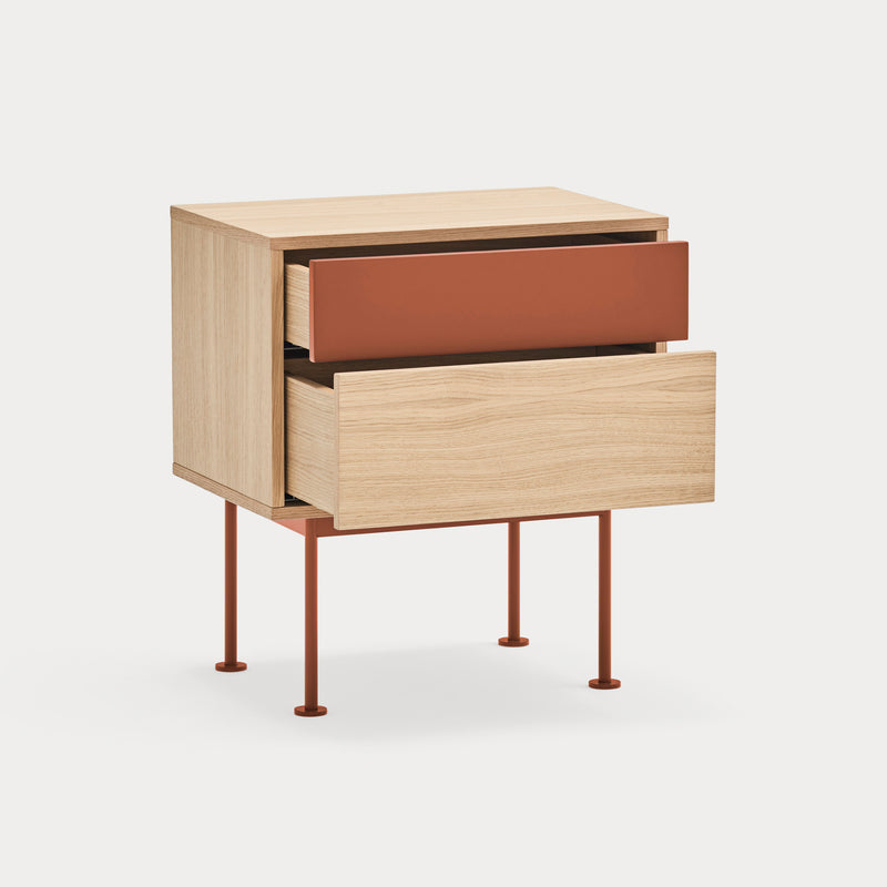 Yoko - Table De Chevet - Carrelage & Chêne