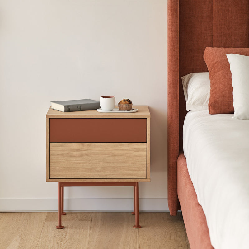 Yoko - Table De Chevet - Carrelage & Chêne