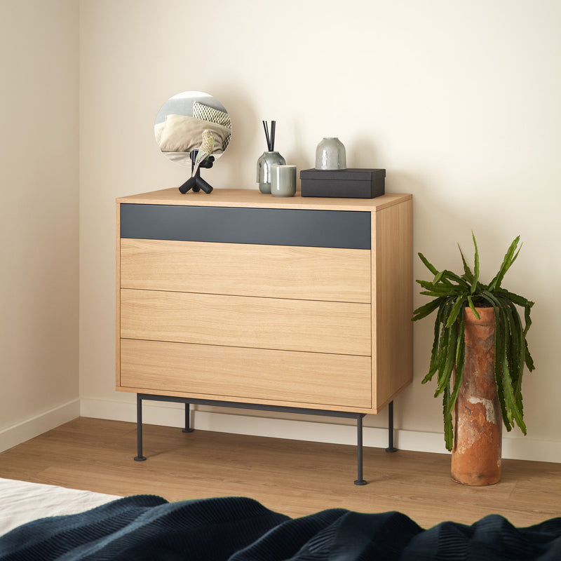 Yoko - Commode - Gris Anthracite & Chêne