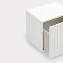 Doric - Table De Chevet - Blanc & Crème