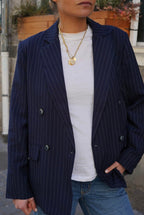 Navy Striped Valentin Blazer
