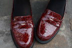 Ovana Burgundy Leather Loafers