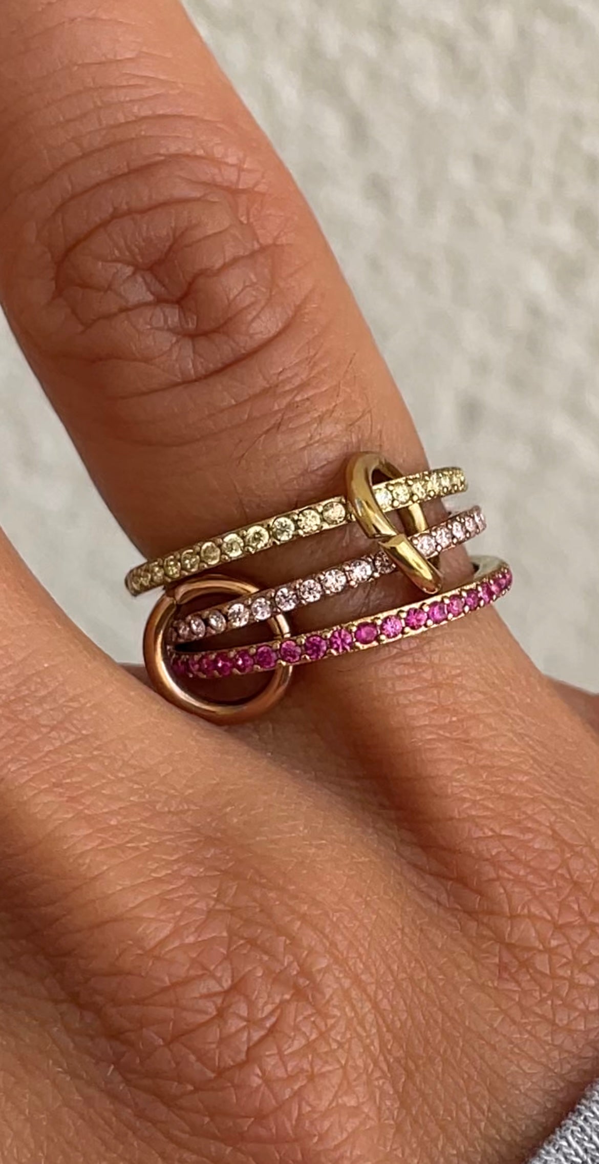 Anello alta moda colorato