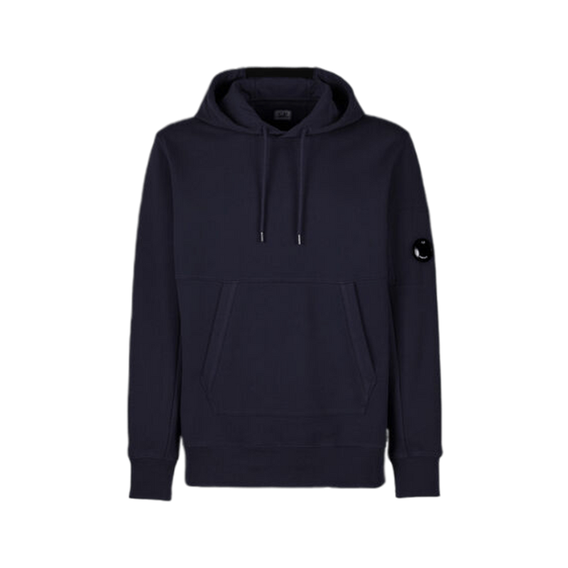 Sweat à Capuche Diagonal Fleece Lens – C.P. Company – Bleu Marine