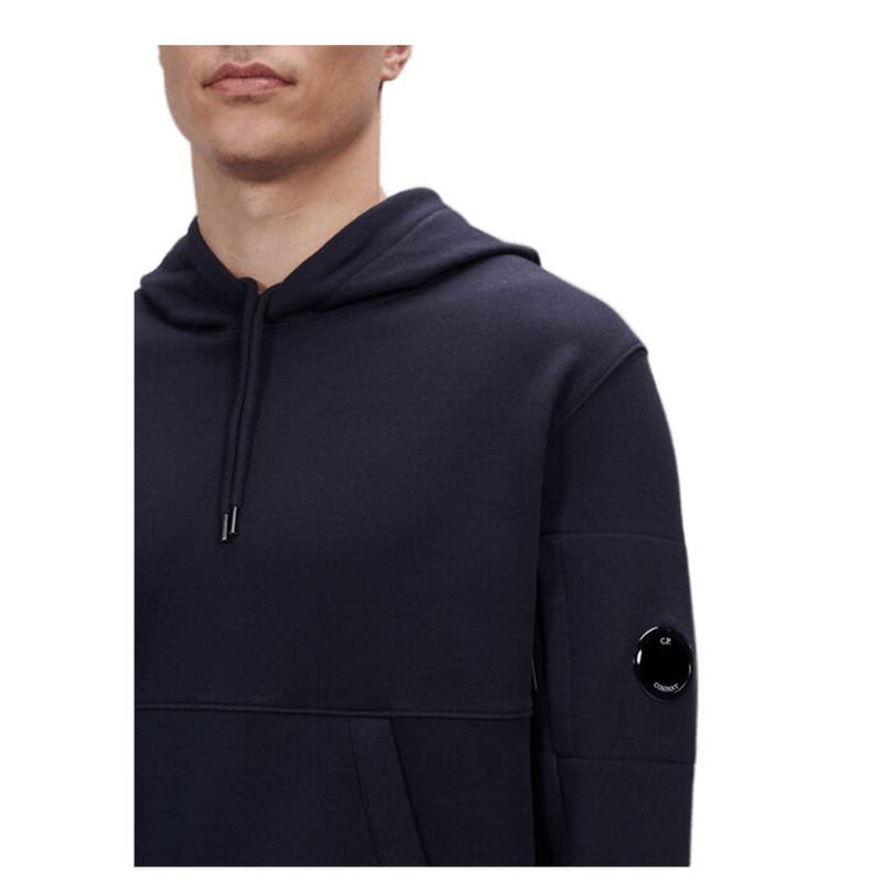 Sweat à Capuche Diagonal Fleece Lens – C.P. Company – Bleu Marine