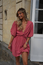 Enola Short Dress - Terracotta