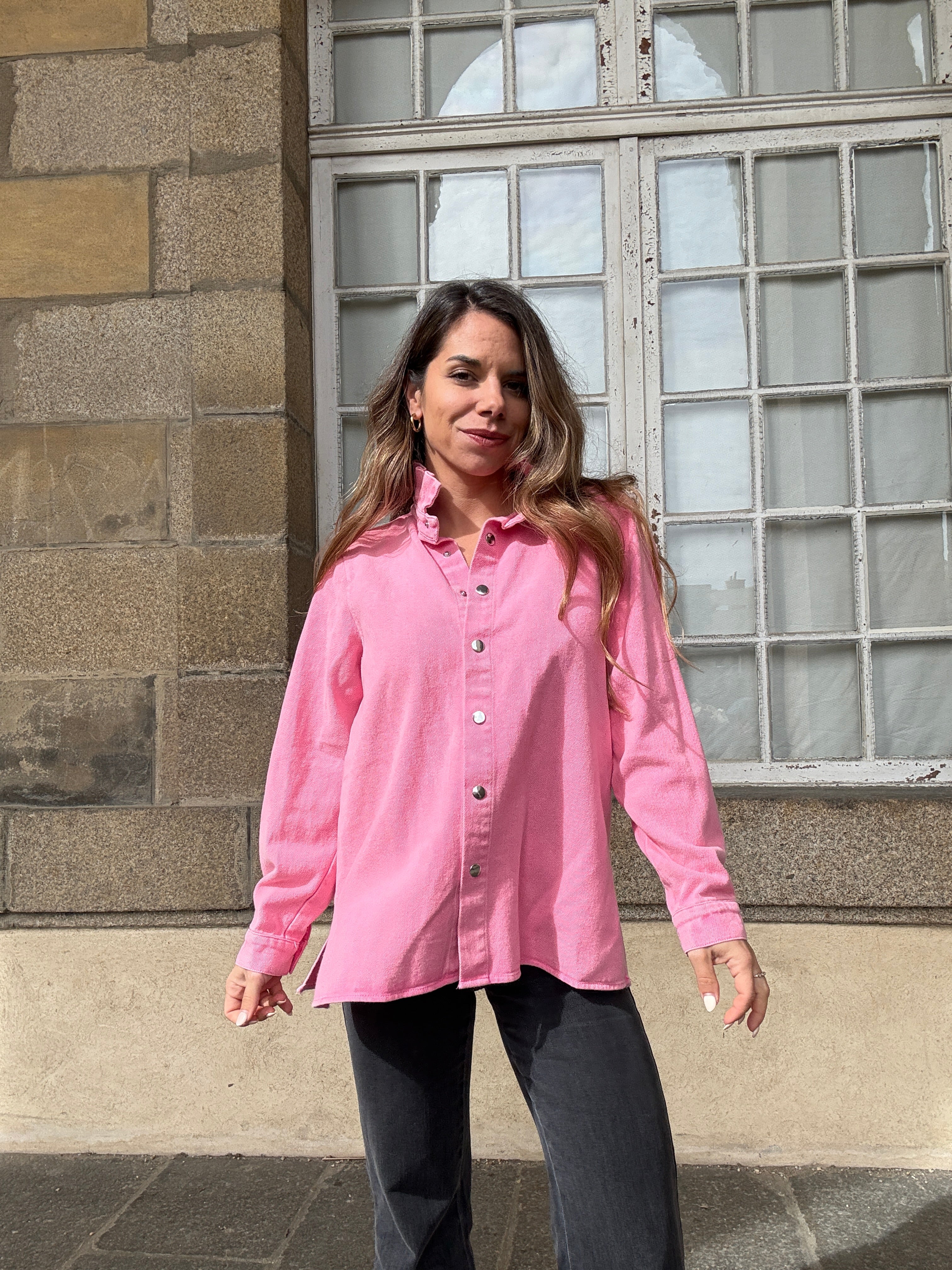 Candy Pink Celeste Denim Jacket