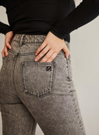 Phoebe Straight-Leg Jeans - Grey