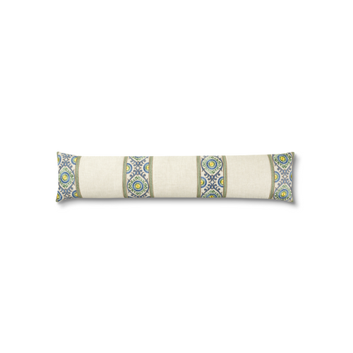 Coussin - Sky Cocoon - Lin Naturel - Suzani Bleu Céleste