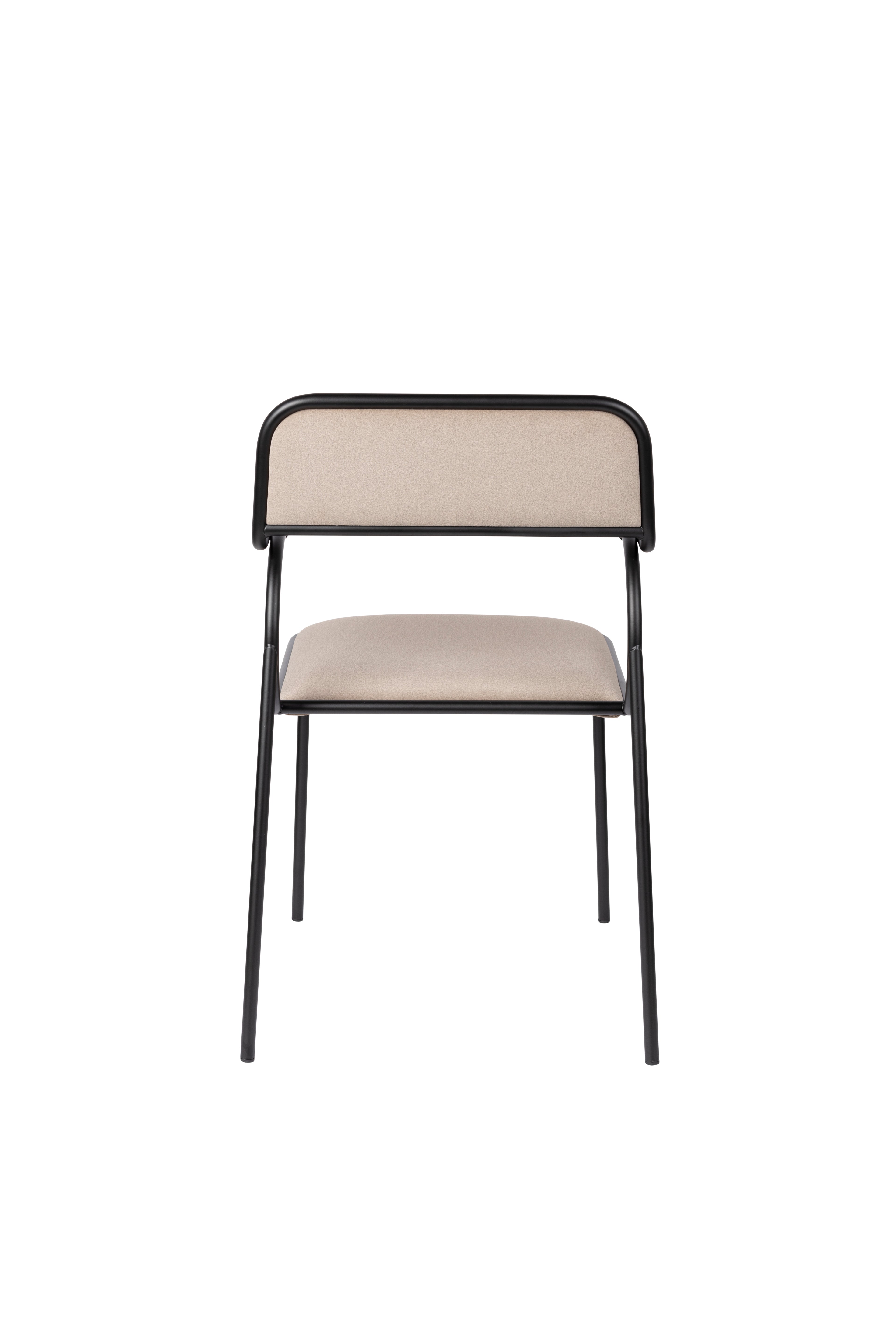 Alba - Dining Room Armchair - Fabric - Black/Beige