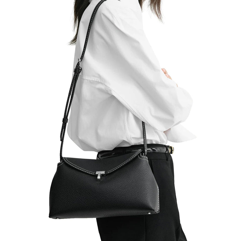 Toteme - T-Lock Clutch Bag - Black